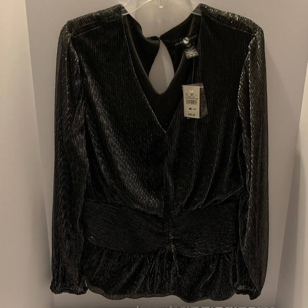 Ashley Stewart Shimmering Black Blouse